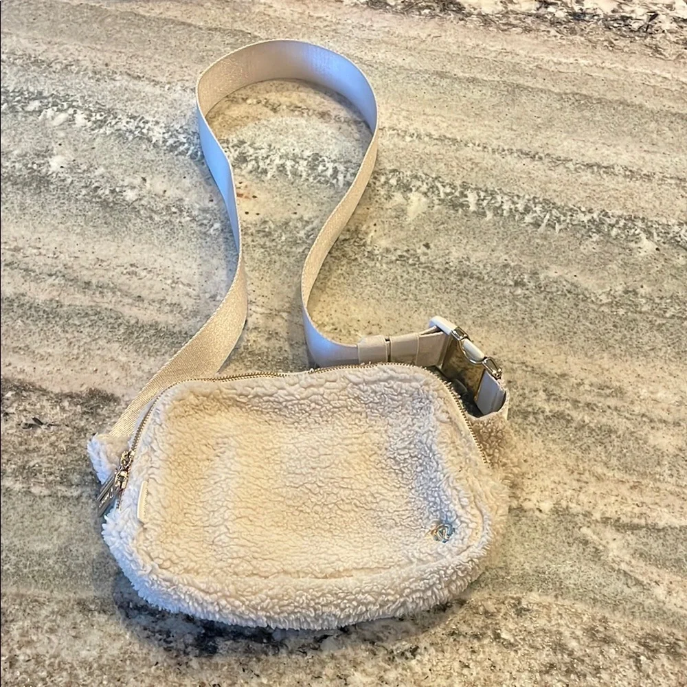 Lululemon Cream Sherpa Crossbody Bag